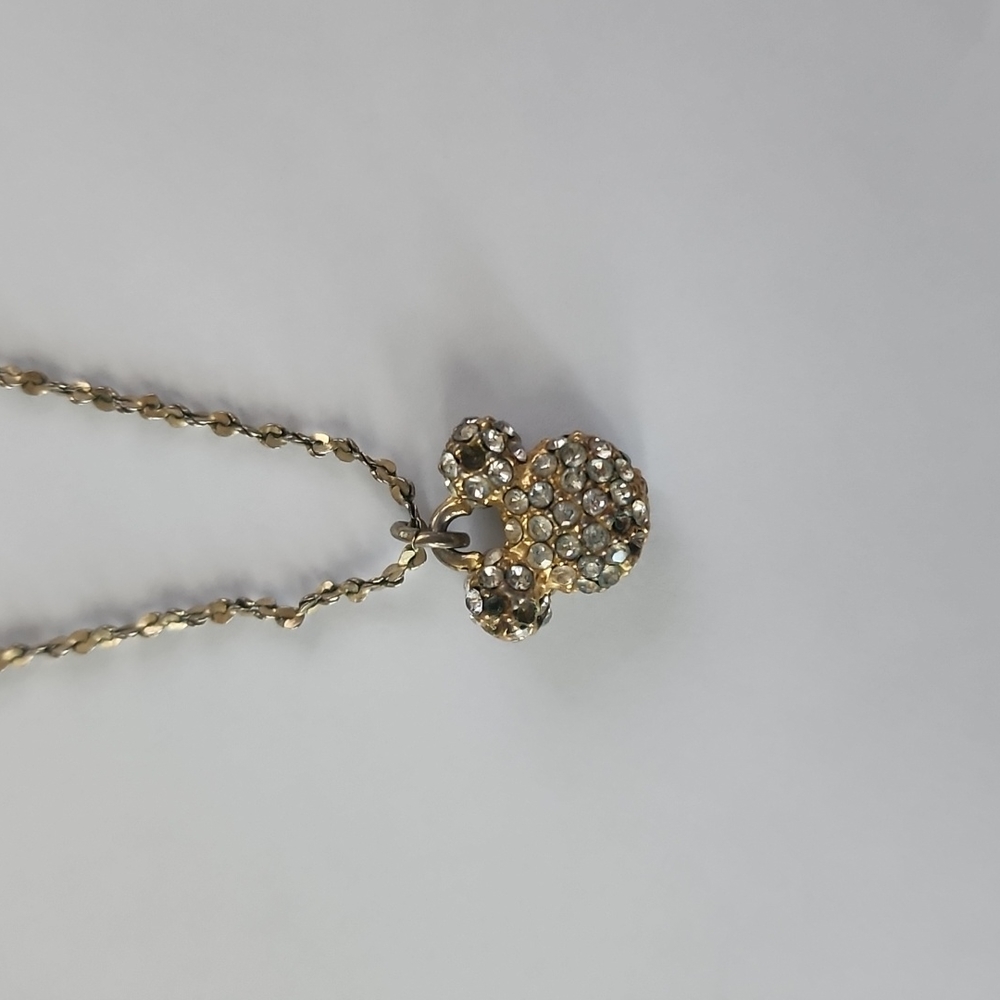 Crystal Mickey Mouse Gold Chain Necklace